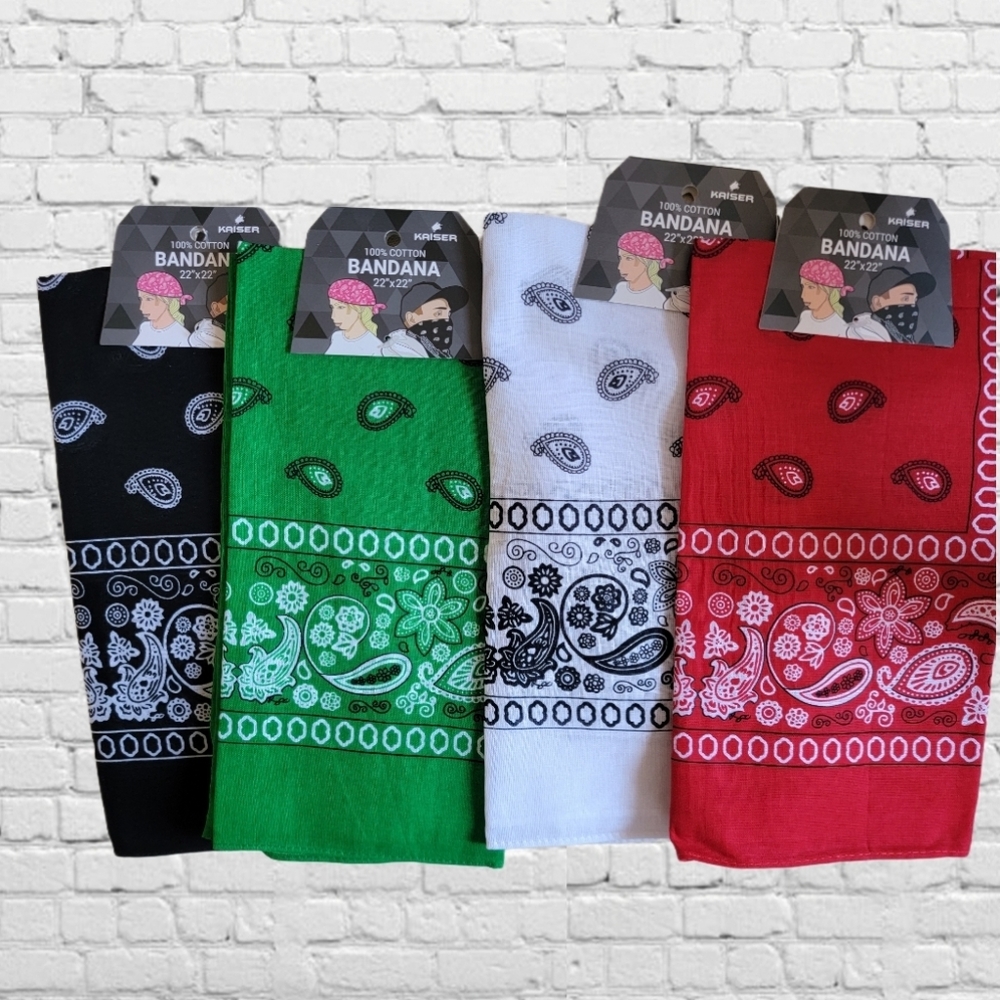 NWT/Paisley Bandanas (pack of 4)